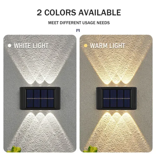 Zilvix LED Solar Lamp Outdoor Waterproof Wall Lights For Garden Yard Decor Landscape Up and Down Luminous Lighting Sunlight - Image 4