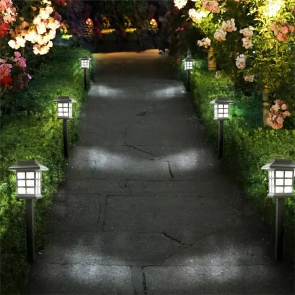 2pcs Solar Walkway Lights Outdoor Small House lamp Waterproof Landscape LED Lighting Suitable For Patio Lawn Path Garden Aisle - Image 6