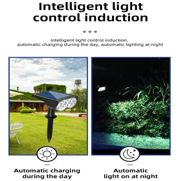 1/2/3Pcs Solar Powered 7LED Lamp Adjustable Solar Spotlight In-Ground IP65 Waterproof Landscape Wall Light Outdoor Lighting - Image 3