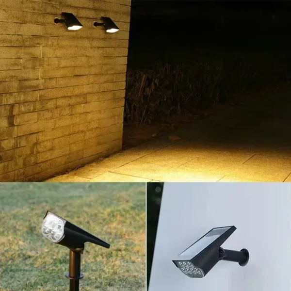 1/2/3Pcs Solar Powered 7LED Lamp Adjustable Solar Spotlight In-Ground IP65 Waterproof Landscape Wall Light Outdoor Lighting - Image 6