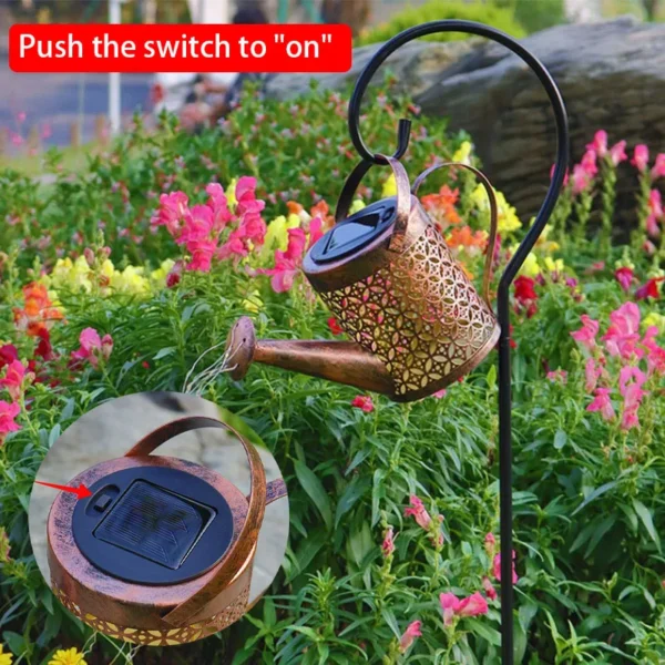 Solar Watering Can Light Hanging Waterfall Lamp Outdoor Garden Lights Decor Yard Porch Lawn Backyard Landscape Sun Lamp - Image 6