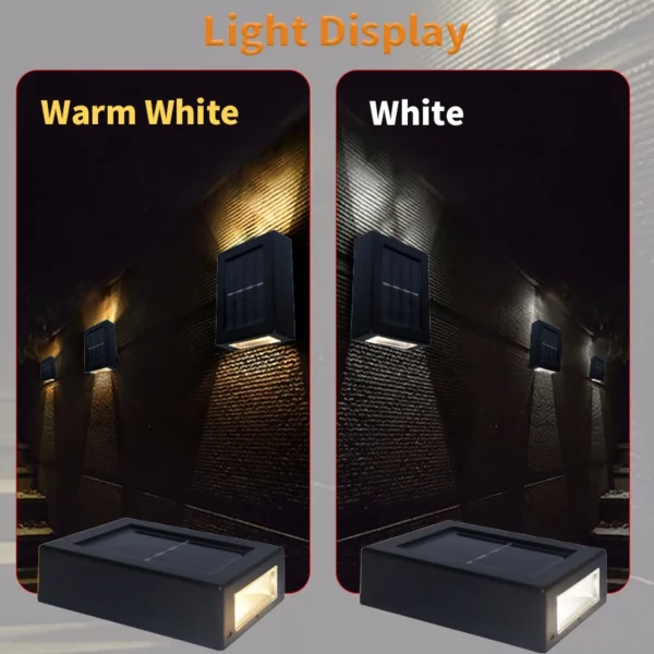 Outdoor Solar Light Waterproof Wall Washer Lamp Up and Down Luminous Light Garden Patio Stairs Fence Courtyard Landscape Decor - Image 3