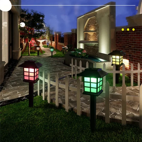 2pcs Solar Walkway Lights Outdoor Small House lamp Waterproof Landscape LED Lighting Suitable For Patio Lawn Path Garden Aisle - Image 5