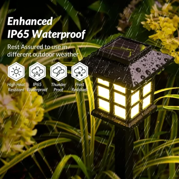 Solar Outdoor Lights Waterproof Long-Lasting LED Landscape Lighting Garden Lights for Walkway Path Driveway Patio Yard Lawn - Image 3