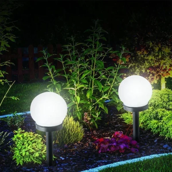 1/3/6Pack Solar Garden Round Ball Bulb Light LED Outdoor Waterproof Landscape Villa Lawn Light Ground Lamp Garden Decorative - Image 5