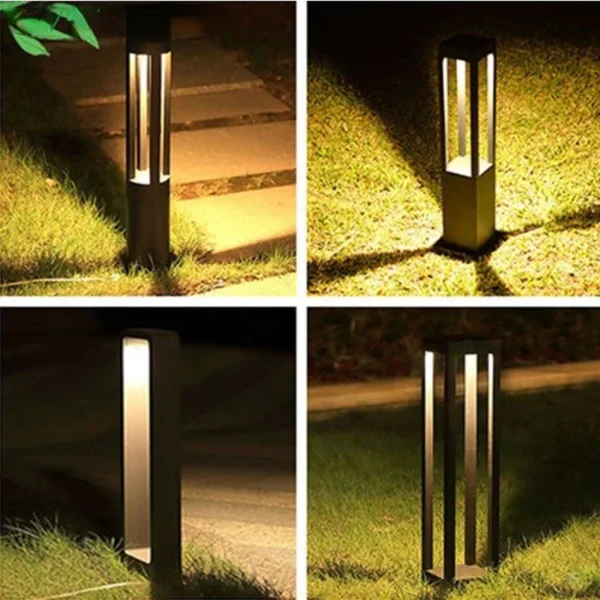 Modern LED Waterproof Lawn Lamp Aluminum Outdoor Landscape Lighting Quare Street Light for Garden Courtyard Villa Decoration