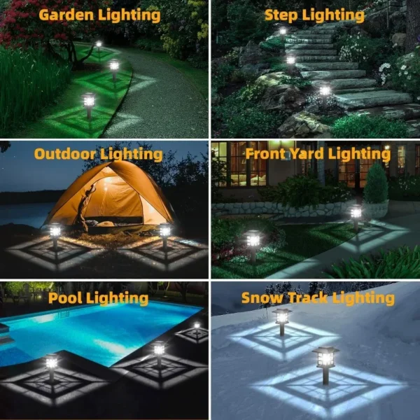 Solar Outdoor Lights Waterproof Long-Lasting LED Landscape Lighting Garden Lights for Walkway Path Driveway Patio Yard Lawn - Image 5