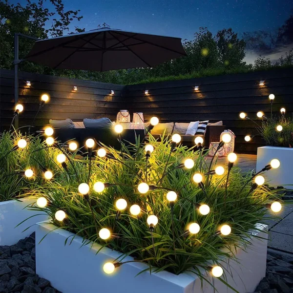 Solar Powered Garden Firefly Lights Outdoor Waterproof Starburst Swaying Light Garden Path Landscape Outdoor Decorative Glowworm - Image 3