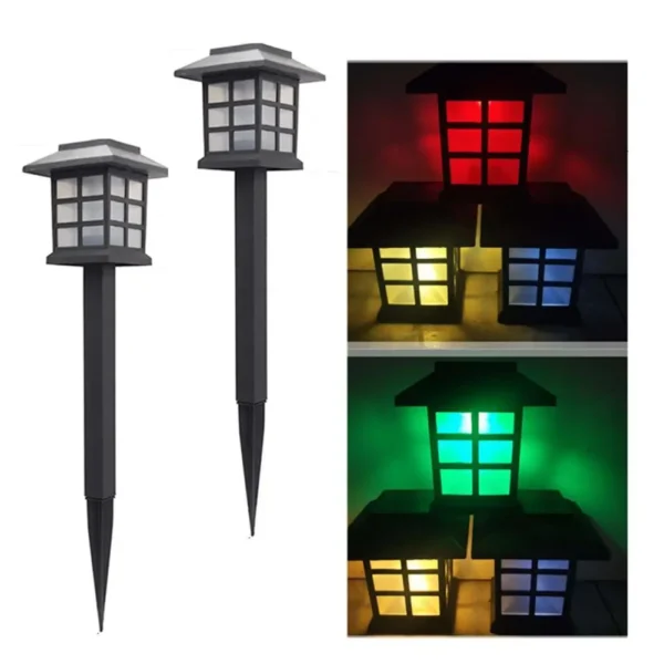 1 Pc Solar Pathway Lights Outdoor Color-changing Solar Landscape Pathway Light Waterproof Solar Garden Lights for Yard Decor