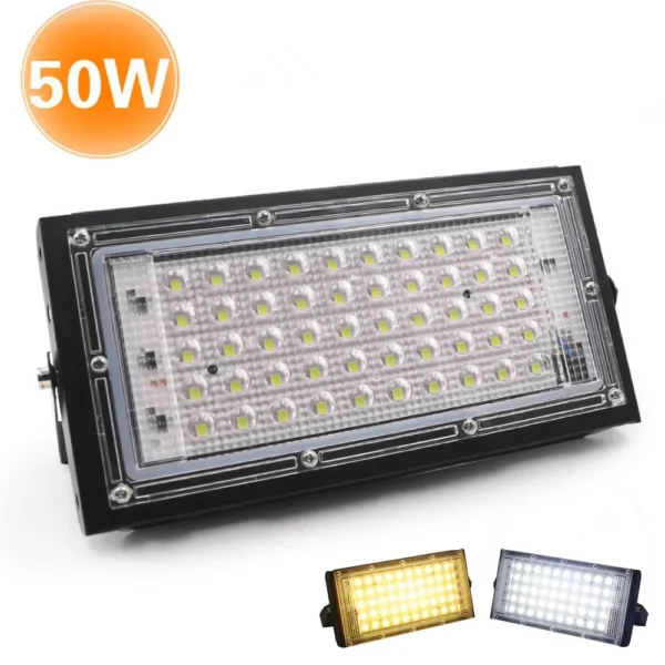 50W LED RGB Flood Light Lamp AC 220V Outdoor Floodlights IP66 Waterproof Reflector Led Spotlight Red Green Blue Garden Lighting