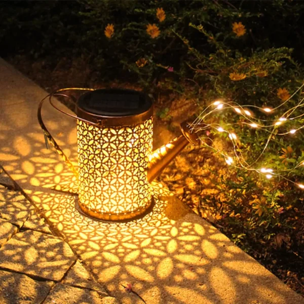 Solar Watering Can Light Hanging Waterfall Lamp Outdoor Garden Lights Decor Yard Porch Lawn Backyard Landscape Sun Lamp - Image 5