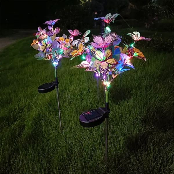 Solar LED Butterfly Ground Lamp Outdoor Lighting, Used for Garden Villa Camping Party Decoration Garden Lawn Landscape Lights - Image 4