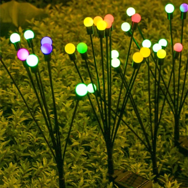 Solar Powered Garden Firefly Lights Outdoor Waterproof Starburst Swaying Light Garden Path Landscape Outdoor Decorative Glowworm - Image 2